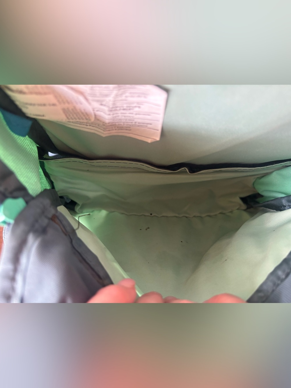 Dakine Women’s Green Canvas Backpack with Teal Accents 14 liter - Picture 6 of 15
